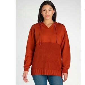 NWT Time And Tru Women's Mixed Media Hoodie XL